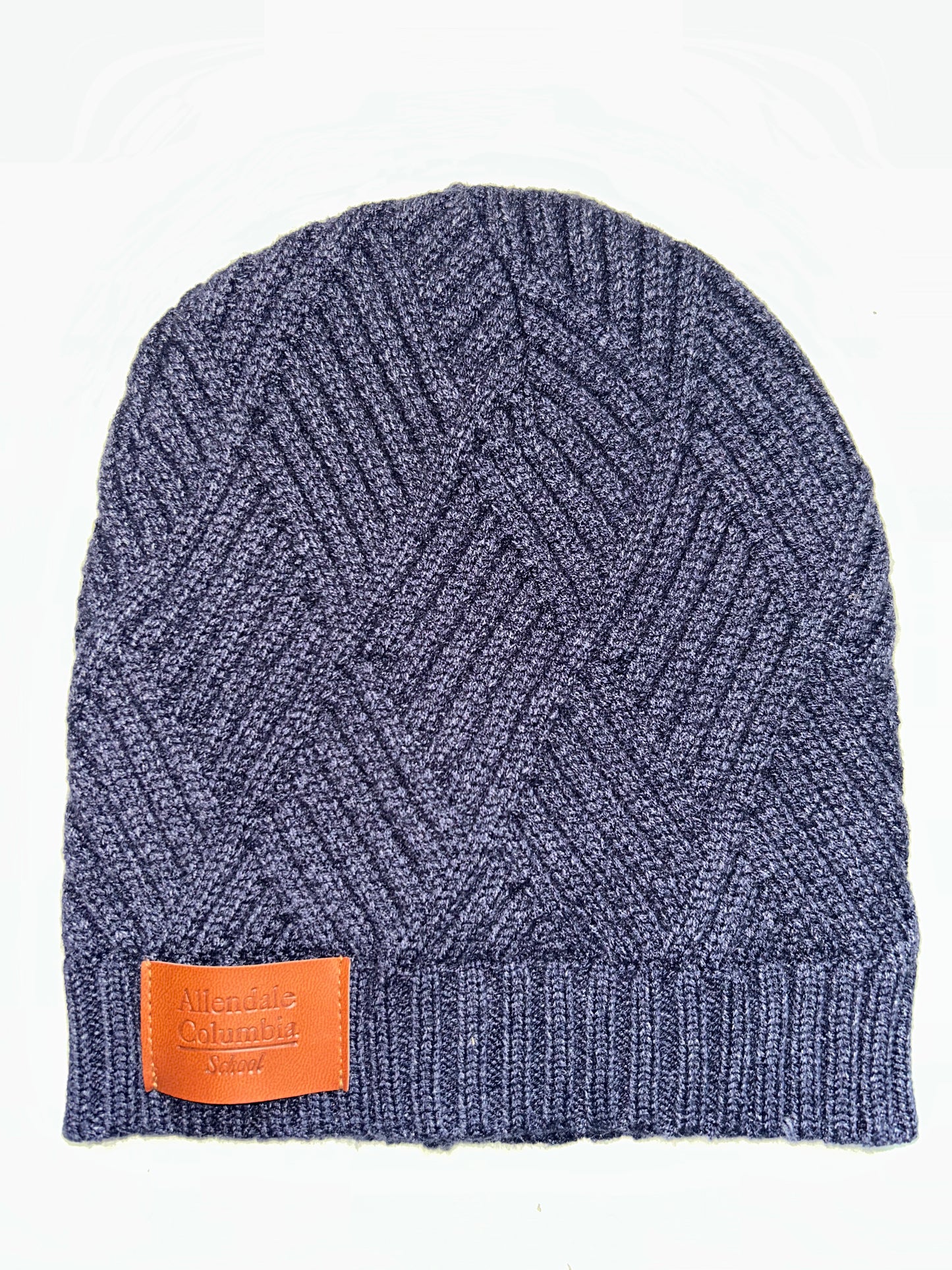 Gray Argyle Knit Beanie